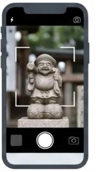 現地でお題の対象を撮影する画面イメージ